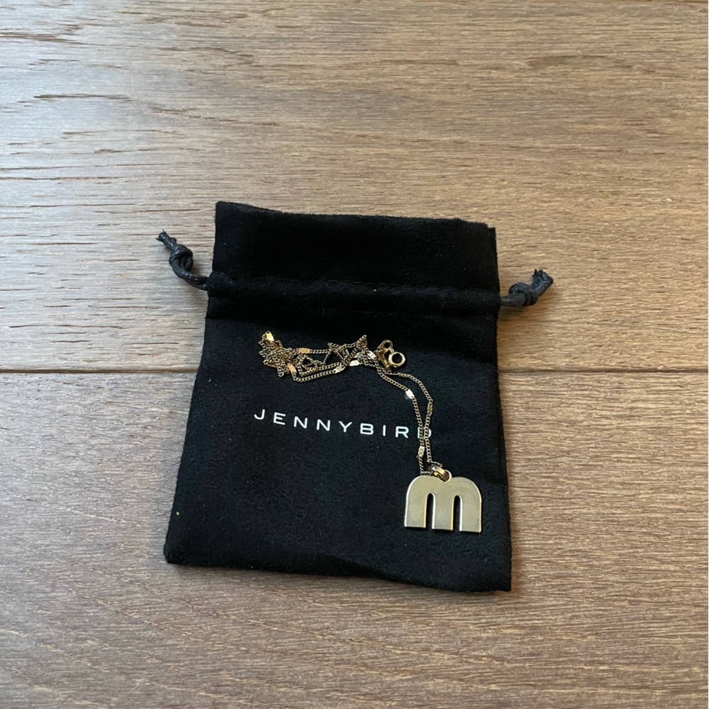 Jenny Bird Modern monogram “m” necklace